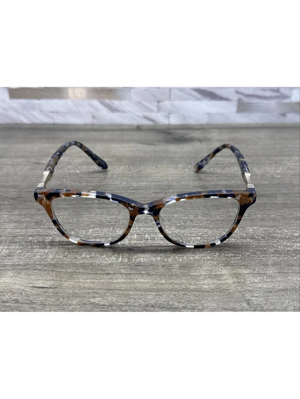Lilly Pulitzer Eyewear WILLOW SF 49-16-135 Blue Brown Marble Flex Hinge Frames